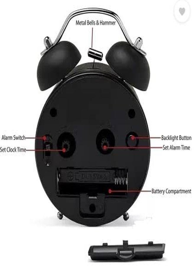 Kadio Analog Silver Alarm Clock - Image 2